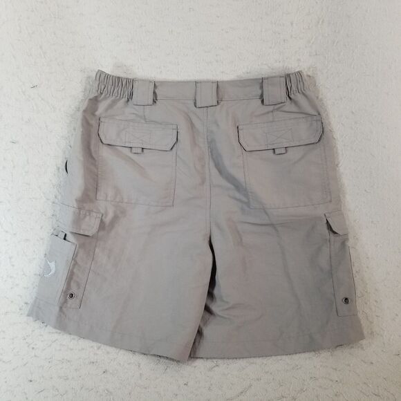 Reel Legends cargo hiking shorts Men's medium gray comfort waist outdoor fishing - Picture 7 of 14